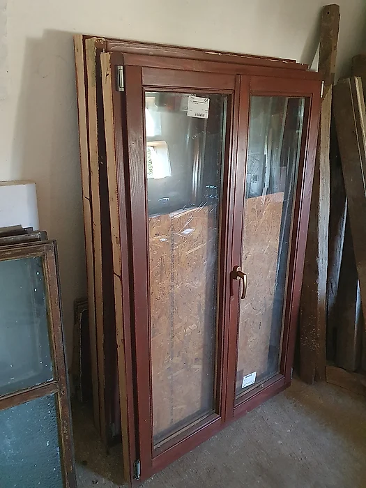 Fereastre termopan lemn 110,5x174,5cm, 2 canate (3 bucăți)